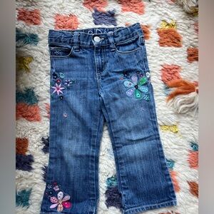 gap denim 2y floral pattern